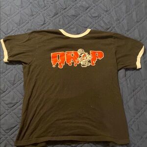 Black and White Men Shirt with Graphic Design